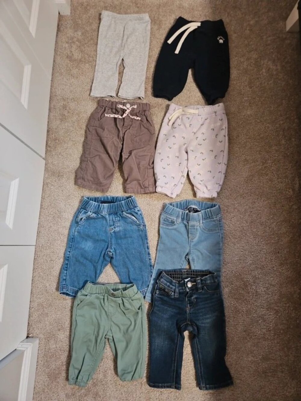 8 3-6 months jeans and sweats by Gap, Old Navy, and Mini Boden
